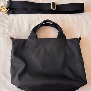 Canvelle Small Black Crossbody Tote